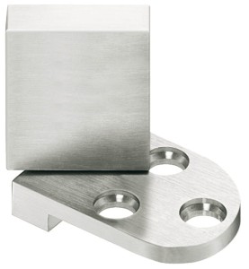 Zawiasy obrotowe do szklanych drzwi (1para), kąt otwarcia maks. 210 °, drzwi na zewnątrz, 20 kg/parę, STAL NIERDZEWNA Häfele 361.61.050