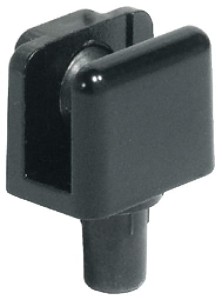 Zawias do drzwi szklanych, do montażu drzwi bez otworów w szkle, długość 20 mm CZARNY Häfele 361.69.311