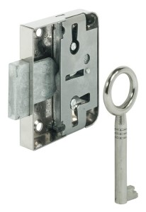 Zamek wierzchni 30 MM z kluczem, STAL NIKIEL Häfele 211.10.234