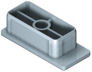 Stopka do kolumny 60 x 30 mm z gwintem M10, do mocowania śruby mocującej na dole HÄFELE 770.16.294