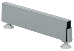Stopa wtykana, do kolumny do regału, L=400 mm BIAŁE ALUMINIUM RAL 9006 HÄFELE 770.16.281