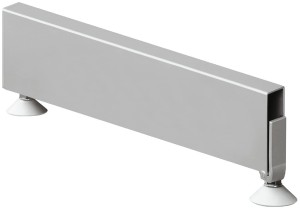 Stopa wtykana, do kolumny do regału, L=350 mm BIAŁE ALUMINIUM RAL 9006 HÄFELE 770.16.280