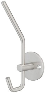 Wieszak ścienny garderobiany, podwójny z rozetą okrągłą STAL NIERDZEWNA HÄFELE DESIGN 842.32.010
