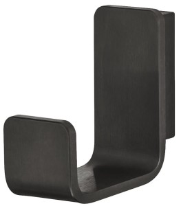 Wieszak ścienny garderobiany, głęb.: 50 mm, wys.: 60 mm, szer.: 30 mm STAL NIERDZEWNA SZCZOTKA CZARNY MAT HÄFELE DESIGN 842.35.031