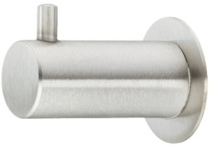 Wieszak ścienny garderobiany z rozetą okrągłą STAL NIERDZEWNA SZCZOTKA MAT HÄFELE DESIGN 855.00.015