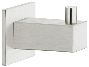 Wieszak ścienny garderobiany z rozetą kwadratową 30 x 30, haczyk 15 x 15 mm STAL NIERDZEWNA SZCZOTKA MAT HÄFELE DESIGN 842.57.020