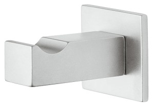 Wieszak ścienny garderobiany pojedynczy z mosiądzu, w kolorze: STAL NIERDZEWNA HÄFELE DESIGN 842.49.630