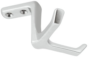 Wieszak na ubrania stały, podwieszany z 2 haczykami ALUMINIUM HÄFELE DESIGN 844.43.900