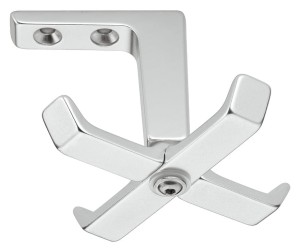 Wieszak na ubrania obrotowy, podwieszany z 4 haczykami ALUMINIUM HÄFELE DESIGN 844.43.910