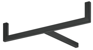 Wieszak na ubrania 405mm CZARNY RAL 9017 HÄFELE DESIGN 844.19.040