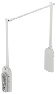 Wieszak opuszczany z pilotem PANTOGRAF ELECTRIC udźwig 17kg 750-1200MM KOLOR BIAŁY/BIAŁY Häfele 805.23.662