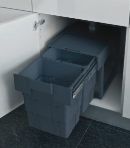 System segregacji odpadów Ninka 1dwa3 z frontem uchylnym 1 x 16 i 2 x 7 litra HÄFELE 503.74.514