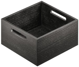 Box 2, przegrody do szuflad, drewniany 236x236x110mm JESION CZARNY BEJCOWANY HÄFELE 550.31.361 