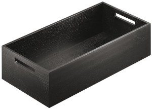Box 1, przegrody do szuflad, drewniany 236x472x110mm JESION CZARNY BEJCOWANY HÄFELE 550.31.362 
