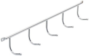 Listwa z 5 z haczykami, montaż ścienny, 350 x 44 x 48 mm, k.CHROM POŁYSK HÄFELE 520.04.207