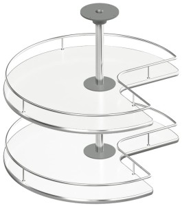Półka narożna Carousel 3/4 731mm BIAŁY/CHROM HÄFELE 542.15.710
