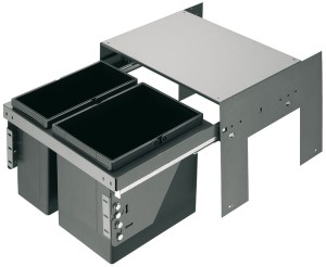 Kosz na śmieci PODWÓJNY do szafki min. 450 mm, Wesco SortoMaxx, 2 x 11 litrów HÄFELE 503.76.311