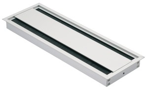 Przelotka kablowa, prostokątna 320 x 110mm, obustronna, k. SREBRNY Häfele 631.29.921