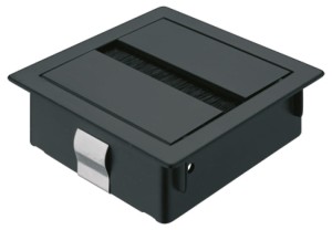 Przelotka kablowa, kwadratowa 80 x 80mm, k. CZARNY Häfele 631.52.320
