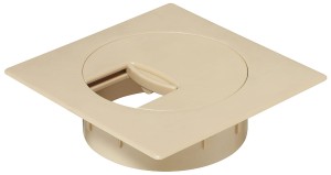 Przelotka kablowa, kwadratowa 100 x 100mm, mocowana w otworze Ø 80 mm, k. BEŻOWY Häfele 631.07.402