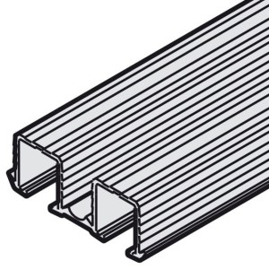 Szyna jezdna podwójn górna do wciskania w rowku ALUMINIUM 2500mm HÄFELE 402.33.652