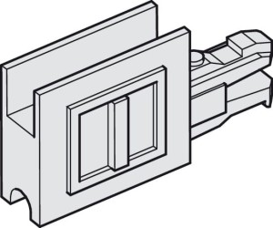 Slido Design 25 IF G uchwyt ślizgowy do 6 i 8mm CHROM MAT HÄFELE 415.13.010