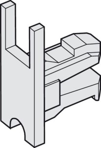 Slido Design 25 IF G Zaślepka końcowa z wycięciem na szkło do 6 i 8mm CHROM MAT HÄFELE 415.13.021