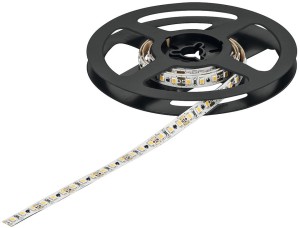 Taśma LED LOOX5 12V model 2077, 120 diod/m, 9,6 W/m – barwa ciepła 3000 K, długość 50 m Klasa energetyczna: A+  HÄFELE 833.74.377