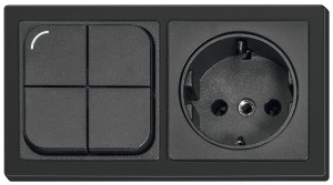 4-kierunkowy przycisk, z gniazdem i 4-kanałowym interfejsem, Connect Mesh HÄFELE 850.00.066