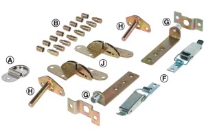 Okucie składane,do wkładu, do stołów oskrzyniowych z otwartą oskrzynią do płyt o grubości: 22 mm  Häfele 642.47.511