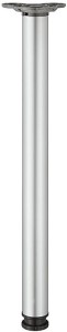 Noga do stołu OKRĄGŁA Ø=60 mm, h=710 mm, STAL k.BIAŁE ALUMINIUM RAL 9006 HÄFELE 635.57.972