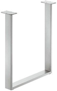 PŁOZA do stołu, profil 80 X 20 mm, udźwig 150kg, STAL k. BIAŁE ALUMINIUM RAL 9006 HÄFELE 638.29.062