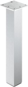 Noga do stołu KWADRATOWA (mocowanie narożne) 60 x 60 mm, h=720 mm, ALUMINIUM HÄFELE 635.02.407