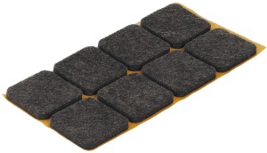 ŚLIZGACZ MEBLOWY SAMOPRZYLEPNY Z FILCU BRZOWY 30X30 op.102szt Häfele 650.06.123