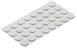 ŚLIZGACZ MEBLOWY SAMOPRZYLEPNY Z FILCU BIAŁY fi=26 op.100szt Häfele 650.06.706