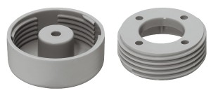 ŚLIZGACZ MEBLOWY DO PRZYKRĘCANIA /tw.szt/ 2-cz. z regulacją wysokości h=19mm fi=54mm SZARY Häfele 635.90.550
