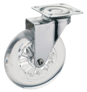 KÓŁKO Z PŁYTKĄ Design-Rubber Trans skrętne bez blokady, nośność 65kg, Ø=100mm, STAL/GUMA HÄFELE 661.75.450