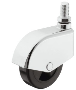 KÓŁKO Z GWINTEM Design-Covered skrętne bez blokady, nośność 50kg, CHROM/ANTRACYT HÄFELE 660.18.282