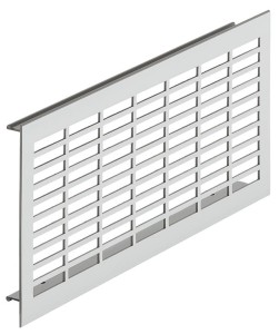 Kratka wentylacyjna aluminium, 500x110mm eloksydowana w kolorze SREBRNYM E6/EV1 HÄFELE 575.01.925