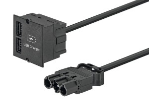 Ładowarka USB PIX CUSTOM 5V DC, max. 2,4 A HÄFELE 820.08.371