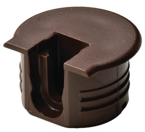 Złączka Rafix Tab 20 tworzywo sztuczne, bez dociągu do grubości płyty 16mm, gł. wiercenia 12,7mm BRĄZOWA 100szt HÄFELE 263.09.133