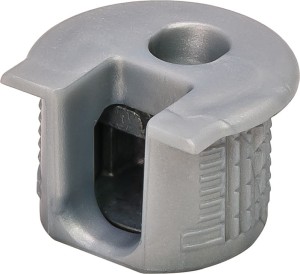 Złączka Rafix 20 tworzywo sztuczne, z dociągiem bez zaczepu do grubości płyty 19mm, gł. wiercenia 14,2mm JASNO SZARA 100szt HÄFELE 263.10.205