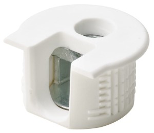 Złączka Rafix 20 tworzywo sztuczne, z dociągiem bez zaczepu do grubości płyty 16mm, gł. wiercenia 12,7mm JASNO SZARA 100szt HÄFELE 263.10.203