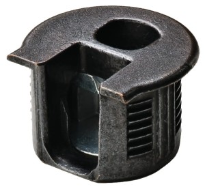 Złączka Rafix 20 bez trzpienia kołkowego z dociągiem z zaczepem do grubości płyty 19mm, gł. wiercenia 14,2mm ZNAL OKSYDOWANA 100szt HÄFELE 263.15.105