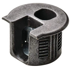 Złączka Rafix 20 bez trzpienia kołkowego z dociągiem bez zaczepu do grubości płyty 19mm, gł. wiercenia 14,2mm ZNAL OKSYDOWANA 100szt HÄFELE 263.11.105