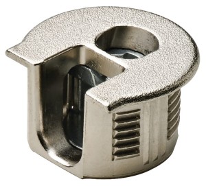 Złączka Rafix 20 bez trzpienia kołkowego z dociągiem bez zaczepu do grubości płyty 16mm, gł. wiercenia 12,7mm ZNAL NIKIEL 100szt HÄFELE 263.11.703