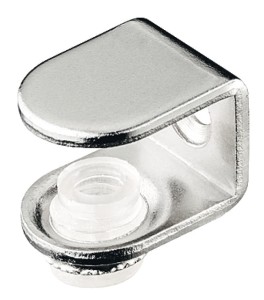 Podpórka półek szklanych 6-10mm do przykręcania, NIKIEL op.20szt HÄFELE 282.20.700