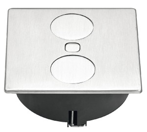 Gniazdo wpuszczane DUPLEX Q, 2x CEE, czarny HÄFELE 820.52.722