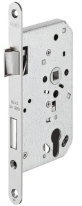 Zamek mechaniczny BMH A=65 mm  "NA WKŁADKĘ" PRAWE DIN, STAL NIERDZEWNA Häfele 911.55.079