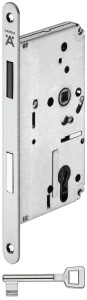 Zamek magnetyczny Startec A=65 mm  "NA KLUCZ POKOJOWY" STAL NIERDZEWNA Häfele 911.07.286